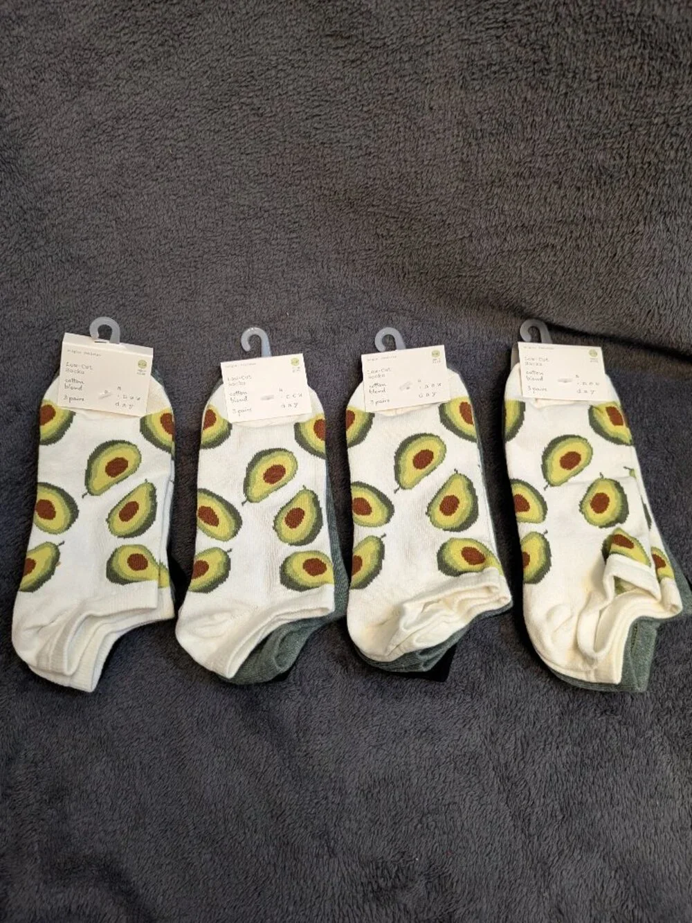 NWT 4 Packs of A New Day 3 Pair Sets Avocado Low-Cut Socks (12 Pairs Total)